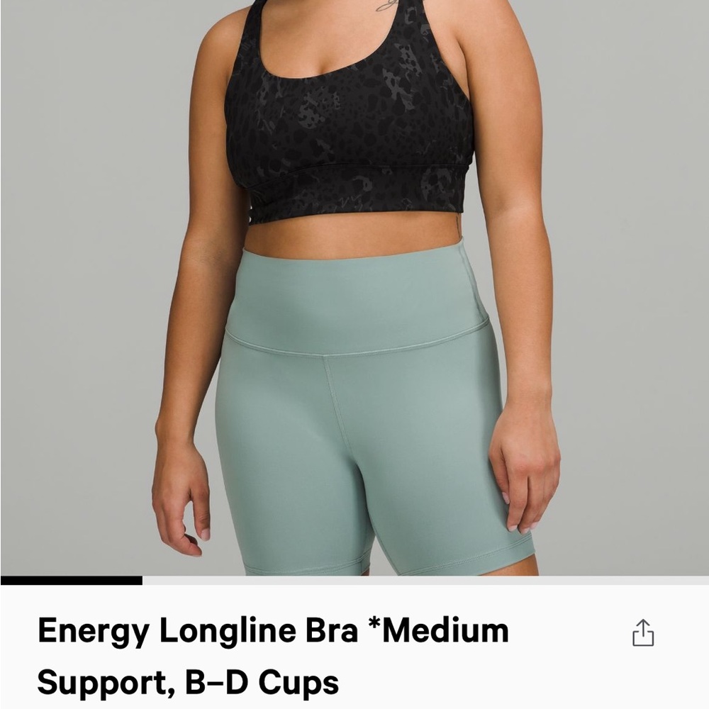 Lululemon energy long line bra
